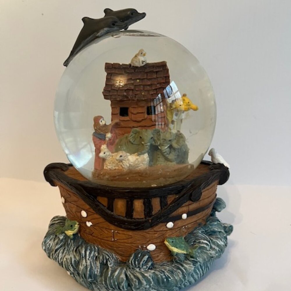 vintage Noah's Ark Musical Snow Globe